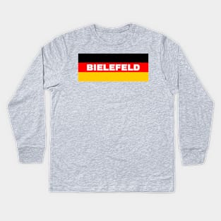 Bielefeld City in German Flag Kids Long Sleeve T-Shirt